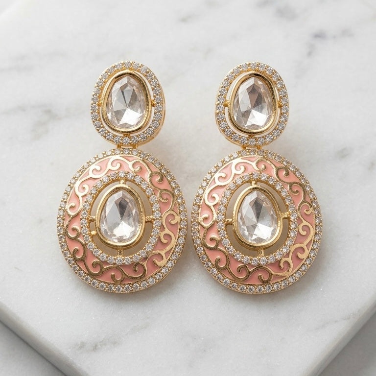 Revaaj Kundan Statement Earrings