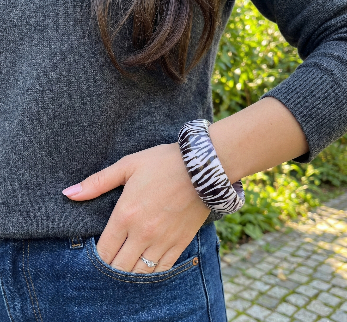 Monochrome Safari Statement Bracelet