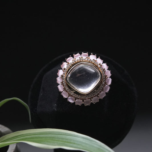 Rose Quartz Heritage Cocktail Ring