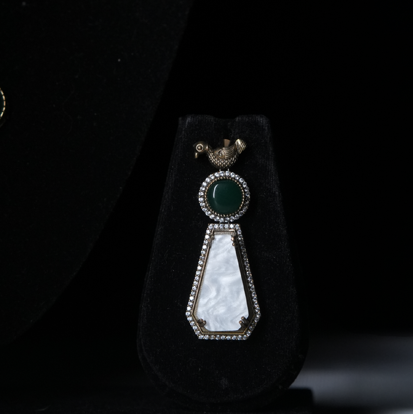 Green Aventurine & Mother of Pearl Long Necklace Set