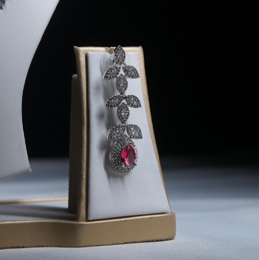 Ruby and Diamond Necklace Set
