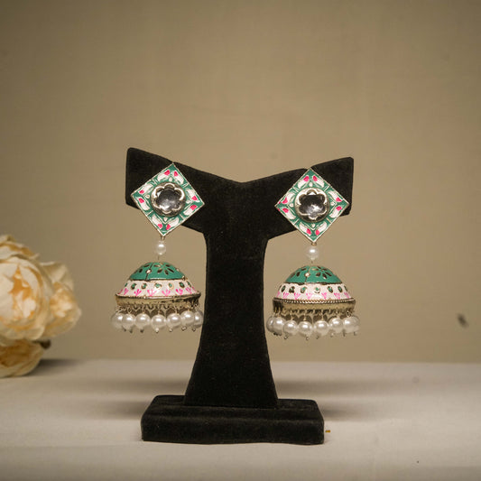 Meher Handpainted Jhumkas