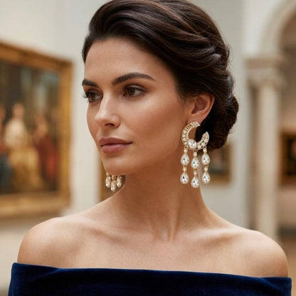 Revaaj Studded Statement Earrings
