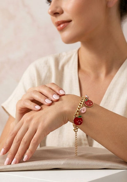 Revaaj Anti Tarnish Apple Charms Bracelet