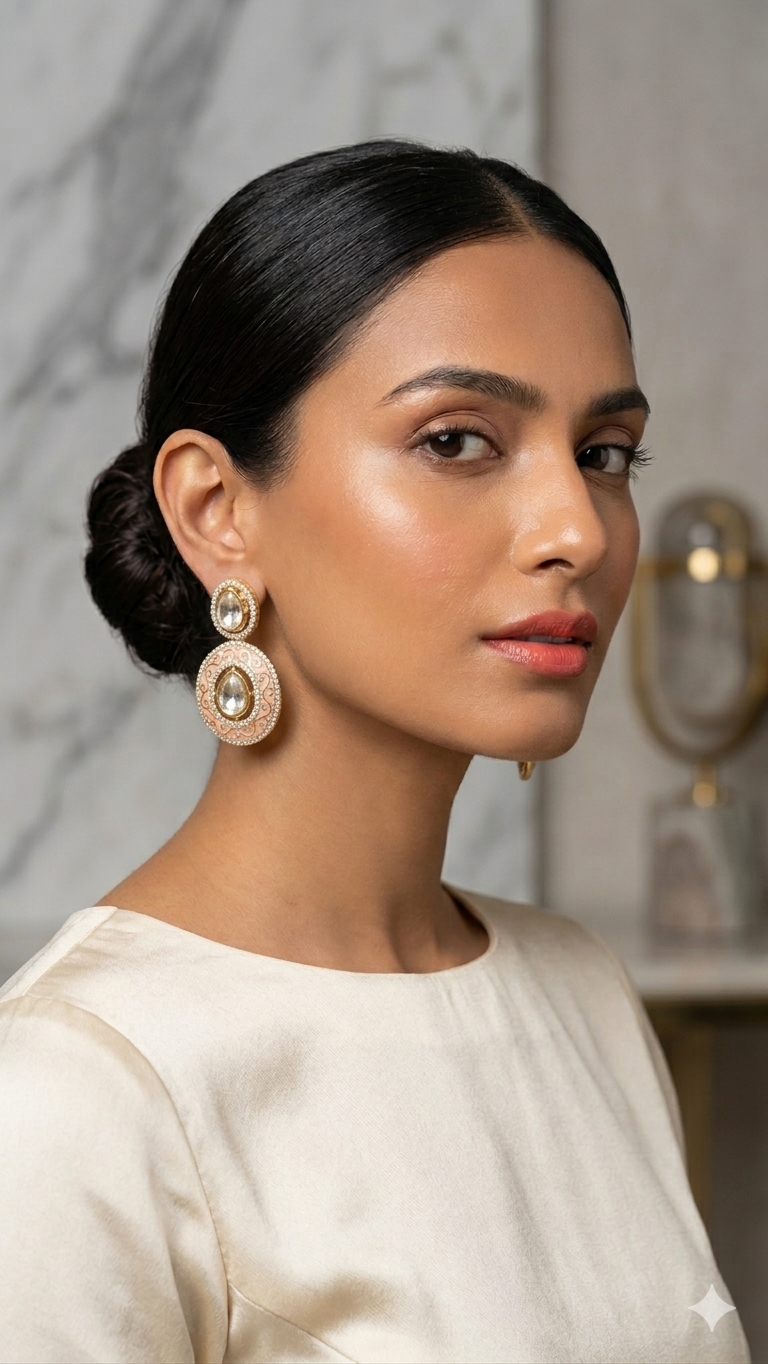 Revaaj Kundan Statement Earrings