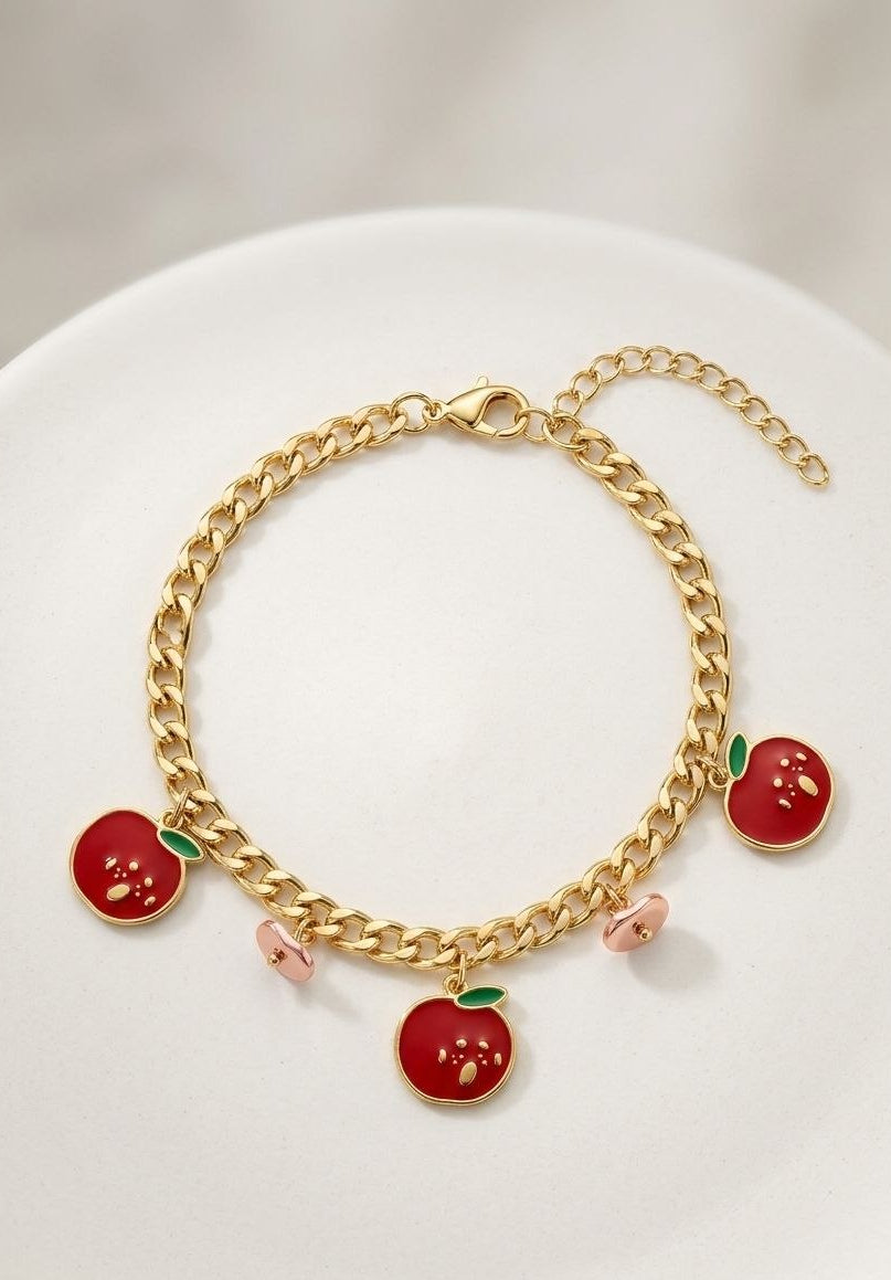 Revaaj Anti Tarnish Apple Charms Bracelet