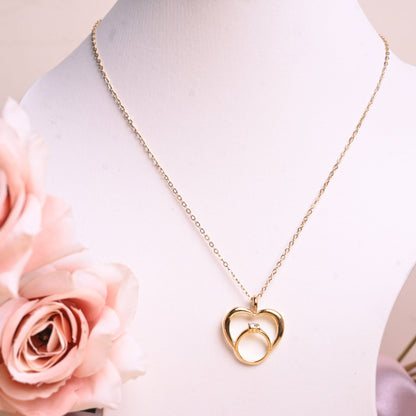 Heart Embrace Minimal Pendant Necklace