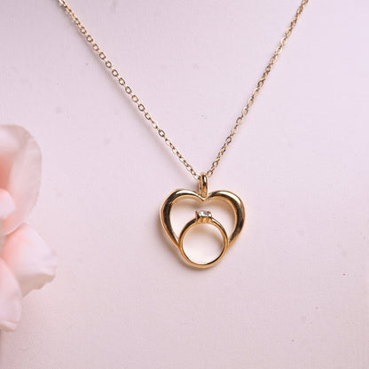 Heart Embrace Minimal Pendant Necklace