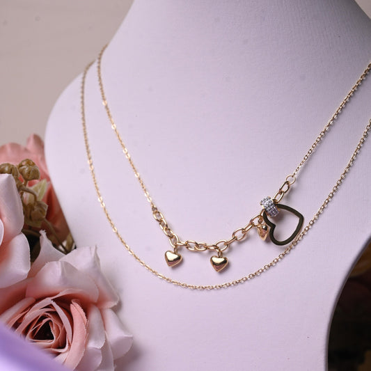 Charmed in Love Anti-Tarnish Layered Necklace