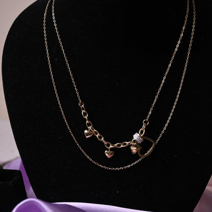 Charmed in Love Anti-Tarnish Layered Necklace