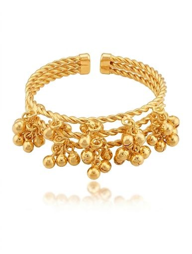 Revaaj Ethereal Gold-Plated Ghungroo Cuff Bracelet