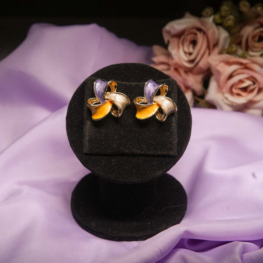 Colorful Floral Stud Earrings