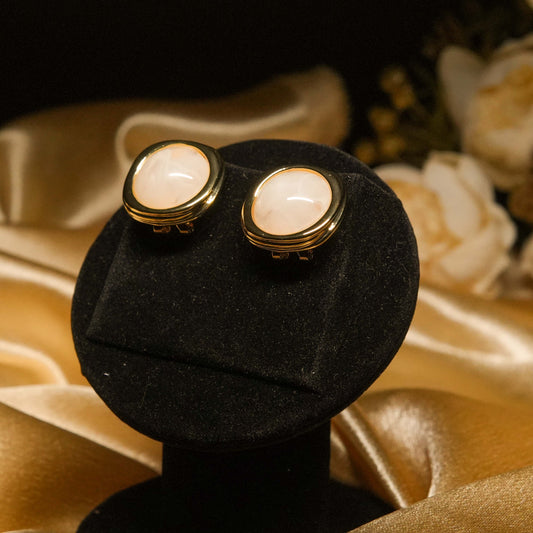 Classic Moonstone Stud Earrings