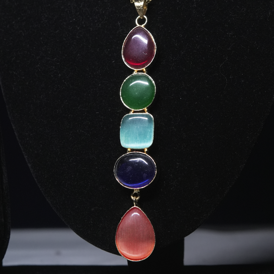 Multicolor Stone Necklace Set