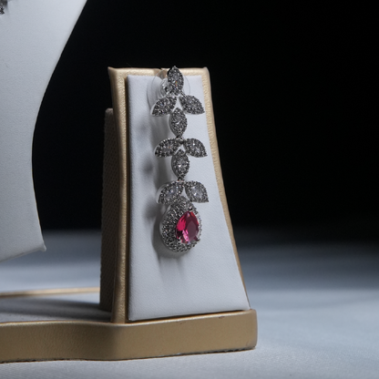 Ruby and Diamond Necklace Set