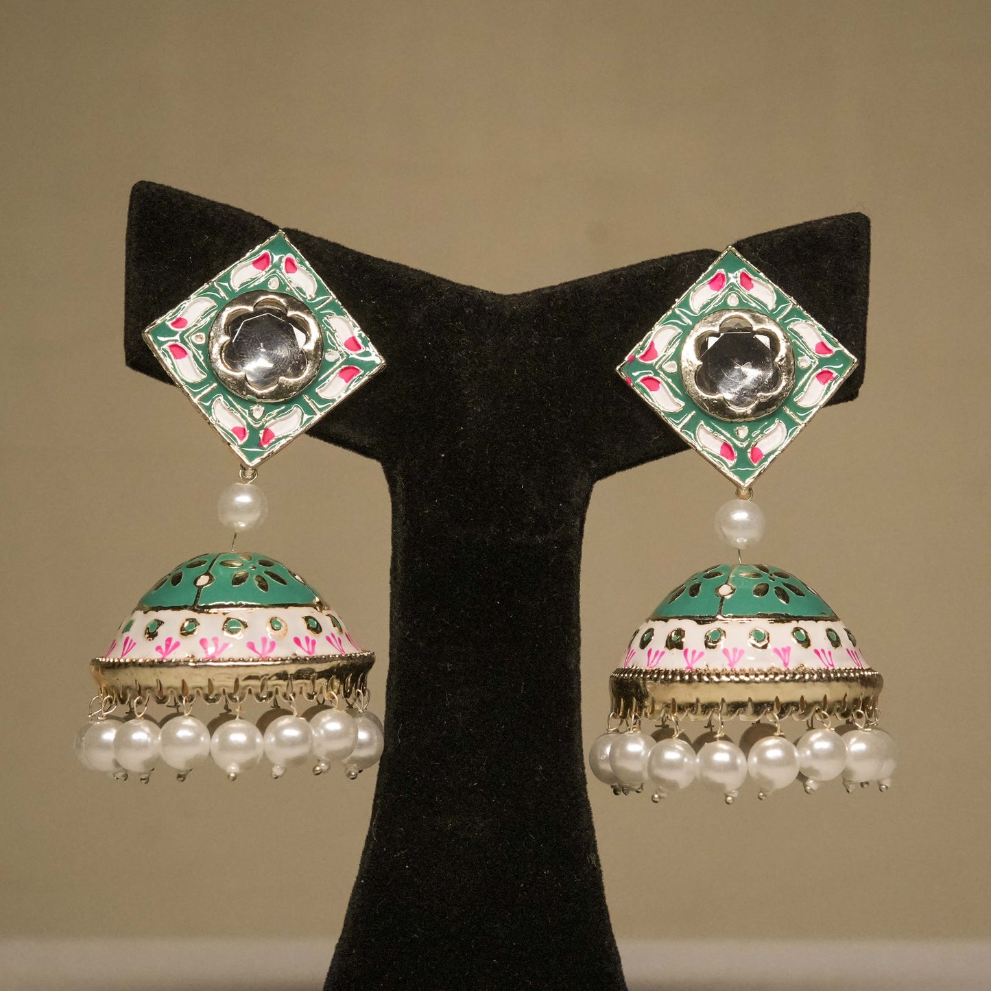 Meher Handpainted Jhumkas