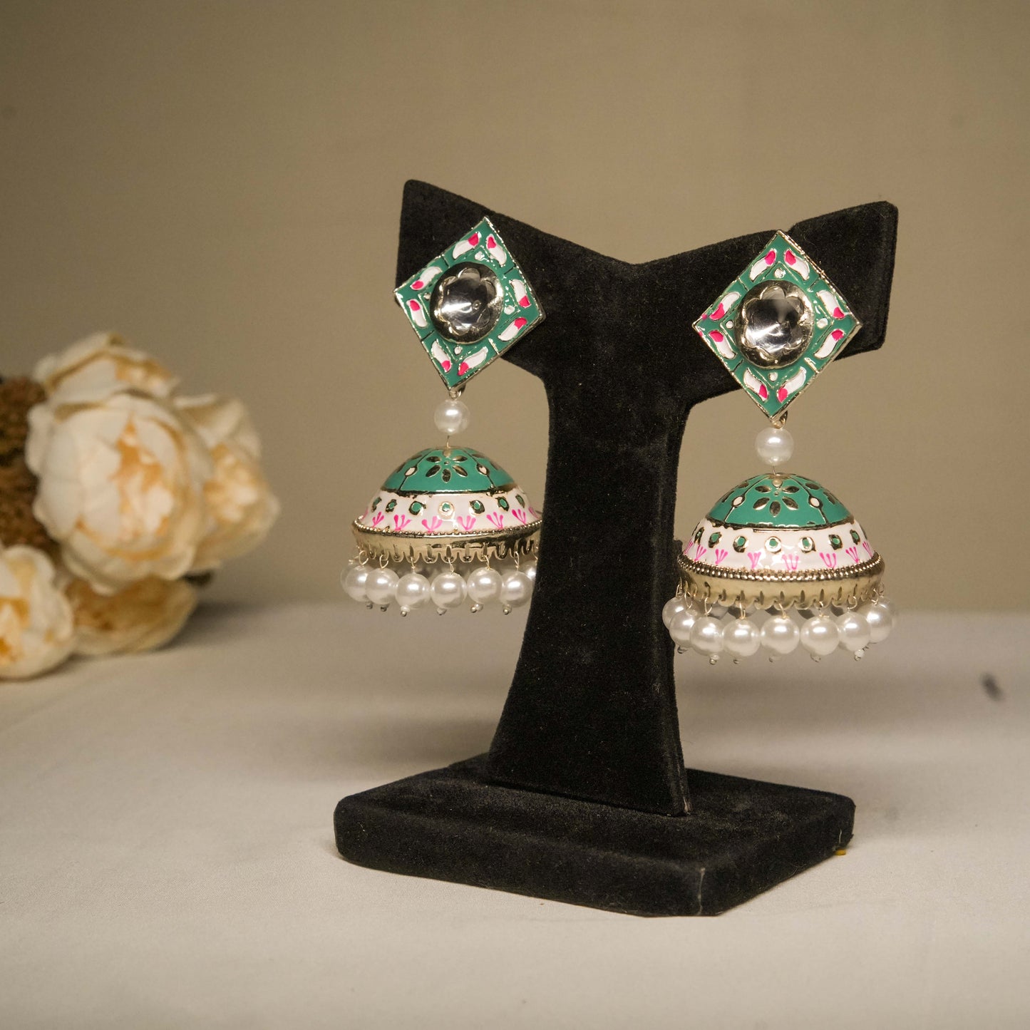 Meher Handpainted Jhumkas