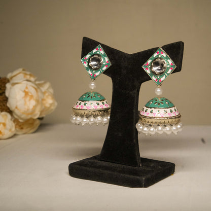 Meher Handpainted Jhumkas