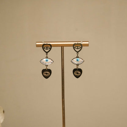 Evil Eye Dangler Earrings